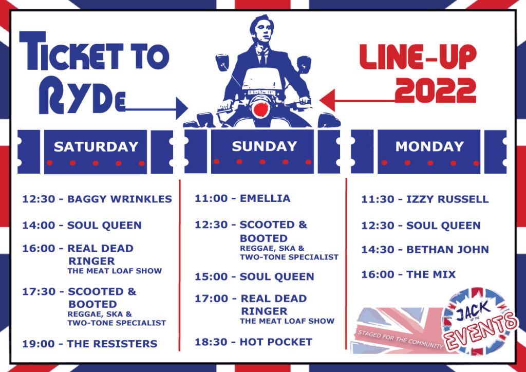 Ticket to Ryde stage times August 2022